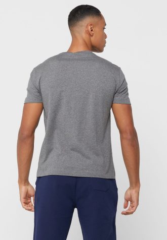 Harmaa miesten Ralph Lauren Logo Crew Neck T-paidat