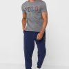 Harmaa miesten Ralph Lauren Logo Crew Neck T-paidat