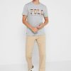 Harmaa miesten Ralph Lauren Logo Crew Neck T-paidat