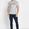 Harmaa miesten Ralph Lauren Logo Crew Neck T-paidat