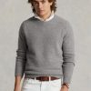 Harmaa miesten Ralph Lauren mokkanahkainen villapaita neulepuseroissa