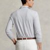 Harmaa miesten Ralph Lauren mukautetut Slim Fit Birdseye poolopaidat Harmaa miesten Ralph Lauren mukautetut Slim Fit Birdseye poolopaidat