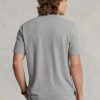 Harmaa miesten Ralph Lauren mukautetut Slim Fit mesh poolopaidat Harmaa miesten Ralph Lauren mukautetut Slim Fit mesh poolopaidat
