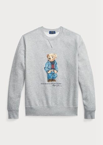 Harmaa miesten Ralph Lauren Polo Bear Fleece -huppari