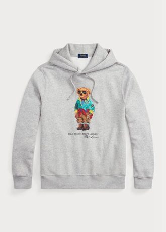 Harmaa miesten Ralph Lauren Polo Bear fleecehuppari