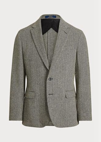 Harmaa miesten Ralph Lauren Polo -pehmeät kalanruotobleiserit Harmaa miesten Ralph Lauren Polo -pehmeät kalanruotobleiserit