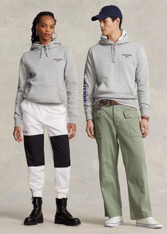 Harmaa miesten Ralph Lauren Polo Sport -fleecehuppari