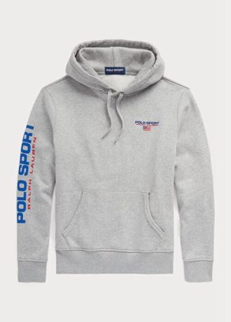 Harmaa miesten Ralph Lauren Polo Sport -fleecehuppari