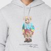 Harmaa miesten Ralph Lauren -printtihuppari Harmaa miesten Ralph Lauren -printtihuppari