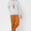 Harmaa miesten Ralph Lauren -printtihuppari Harmaa miesten Ralph Lauren -printtihuppari