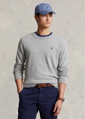 Harmaa miesten Ralph Lauren Spa Terry collegepaita