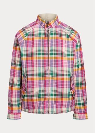 Harmaa miesten Ralph Laurenin kääntyvät Madras-Twill-takit