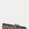 Harmaa naisten Ralph Lauren Averi II monogrammi jacquard-loafers Harmaa naisten Ralph Lauren Averi II monogrammi jacquard-loafers