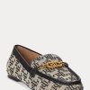 Harmaa naisten Ralph Lauren Averi II monogrammi jacquard-loafers Harmaa naisten Ralph Lauren Averi II monogrammi jacquard-loafers