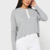 Harmaa naisten Ralph Lauren Crew Neck -neulepuserot
