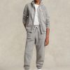 Harmaa naisten Ralph Lauren Fleece Athletics -housut Harmaa naisten Ralph Lauren Fleece Athletics -housut