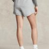 Harmaa naisten Ralph Lauren -logofleece-shortsit
