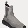 Harmaa naisten Ralph Lauren Slip-On mokkanahkalenkkarit Harmaa naisten Ralph Lauren Slip-On mokkanahkalenkkarit