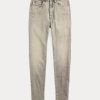 Harmaa naisten Ralph Lauren Stretch High Skinny Distressed -farkut Harmaa naisten Ralph Lauren Stretch High Skinny Distressed -farkut