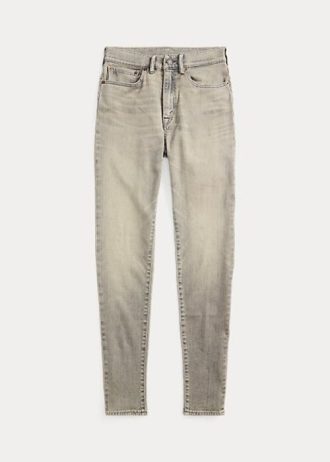 Harmaa naisten Ralph Lauren Stretch High Skinny Distressed -farkut Harmaa naisten Ralph Lauren Stretch High Skinny Distressed -farkut