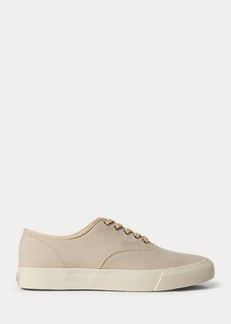 Harmaat naisten Ralph Lauren Canvas -lenkkarit Harmaat naisten Ralph Lauren Canvas -lenkkarit