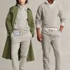 Harmaat naisten Ralph Lauren -fleece-swetarihousut