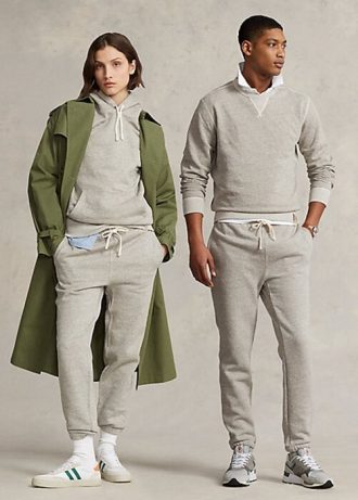 Harmaat naisten Ralph Lauren -fleece-swetarihousut