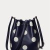 Hienostunut laivastonsininen/vaniljainen naisten Ralph Lauren Polka-Dot Medium Andie -käsilaukku Hienostunut laivastonsininen/vaniljainen naisten Ralph Lauren Polka-Dot Medium Andie -käsilaukku