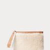 Honey/Cream naisten Ralph Lauren Shearling Envelope käsilaukku