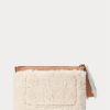Honey/Cream naisten Ralph Lauren Shearling Envelope käsilaukku