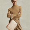 Honey/Cream naisten Ralph Lauren Shearling Envelope käsilaukku