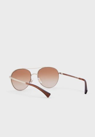 Hopeiset naisten Ralph Lauren 0Ra4135 Aviator aurinkolasit