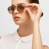Hopeiset naisten Ralph Lauren 0Ra4135 Aviator aurinkolasit Hopeiset naisten Ralph Lauren 0Ra4135 Aviator aurinkolasit