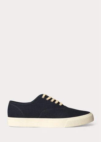 Indigo Miesten Ralph Lauren Indigo Canvas -lenkkarit Indigo Miesten Ralph Lauren Indigo Canvas -lenkkarit