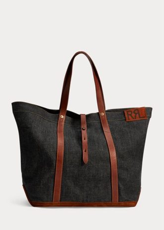 Indigo naisten Ralph Lauren nahkaverhoillut farkkukassit