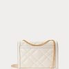Ivory naisten Ralph Lauren Polo ID tikattu nahka kirjekuori Crossbody laukut Ivory naisten Ralph Lauren Polo ID tikattu nahka kirjekuori Crossbody laukut