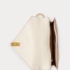 Ivory naisten Ralph Lauren Polo ID tikattu nahka kirjekuori Crossbody laukut Ivory naisten Ralph Lauren Polo ID tikattu nahka kirjekuori Crossbody laukut