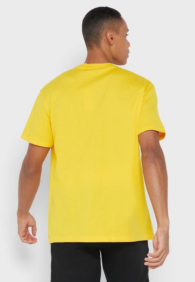 Keltainen miesten Ralph Lauren Logo Crew Neck T-paidat