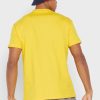 Keltainen miesten Ralph Lauren Logo Crew Neck T-paidat