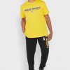 Keltainen miesten Ralph Lauren Logo Crew Neck T-paidat