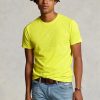 Keltainen miesten Ralph Lauren mukautetut Slim Fit Crewneck T-paidat
