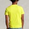 Keltainen miesten Ralph Lauren mukautetut Slim Fit Crewneck T-paidat
