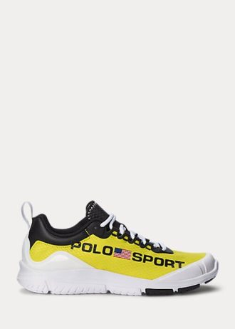 Keltainen/musta naisten Ralph Lauren Polo Sport Tech Racer -lenkkarit Keltainen/musta naisten Ralph Lauren Polo Sport Tech Racer -lenkkarit