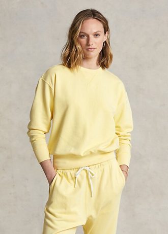 Keltainen naisten Ralph Lauren luomupuuvillapusero