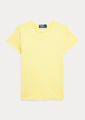Keltainen Naisten Ralph Lauren Organic Cotton Crewneck T-paidat Keltainen Naisten Ralph Lauren Organic Cotton Crewneck T-paidat