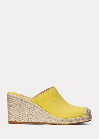 Keltainen naisten Ralph Lauren Pennie Suede Espadrille