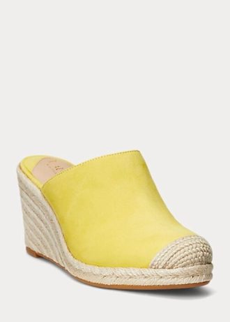 Keltainen naisten Ralph Lauren Pennie Suede Espadrille