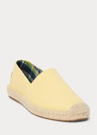Keltaiset miesten Ralph Lauren Cevio Pesty Canvas -kengät Keltaiset miesten Ralph Lauren Cevio Pesty Canvas -kengät