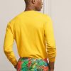 Keltaiset miesten Ralph Lauren Cotton Crewneck -neulepuserot Keltaiset miesten Ralph Lauren Cotton Crewneck -neulepuserot