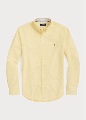 Keltaiset miesten Ralph Lauren Slim Fit Oxford paidat